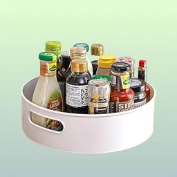 iaynee Plastic 360-degree Turning Rack Organizer – House & Pantry Storage Basket-picture-11