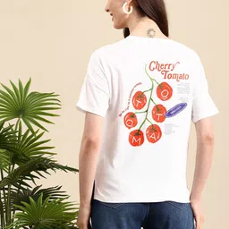 mast & harbour Women Printed Round Neck Pure Cotton White T-Shirt-picture-16