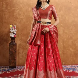 a to z cart Self Design Semi Stitched Lehenga Choli image 4