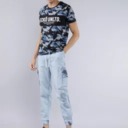 highlander Men Jogger Fit Mid Rise Light Blue Jeans image 5