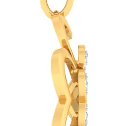 avsar BIS Hallmark AVP989YB 14kt Cubic Zirconia Yellow Gold Pendant image 4