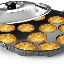 masox store Non Stick Appe Maker with Lid Paniyaram Pan | 12 Cavity Pan | Appam Patra Use Paniarakkal with Lid 0.5 L capacity 23 cm diameter-picture-16
