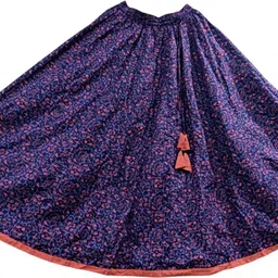 roseworld fashion Women Floral Print Flared Purple Skirt-picture-30