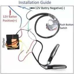DheVan Side Flasher Indicator Light for Universal For Bike, Bajaj, Yamaha, Hero, Honda, Kawasaki, KTM, Royal Enfield, Suzuki, TVS, Bullet, BMW Pulsar, Apache, Duke 180, Splender iSMART, RC 200, CBR, Gixxer, Activa, Duet, Discover, Access 125 image 4