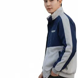 HEATGO MENS FASHION JACKET FULL SEELVES Colorblock Men Wind Cheater image 3