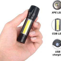 mz 3 Mode Rechargeable Super Bright Zoom COB USB Mini Pocket Flashlight Torch-picture-12