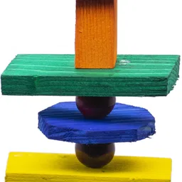 greenbirds TOYS Birds Cage Toy Hanging Craft Geometric Toy Bird Wooden Swing Colorful Natural Parrot Toys Cage Accessories Resting Toy Wooden Training Aid For Bird & Parrots Wooden Chew Toy, Training Aid, Perch For Bird-picture-21
