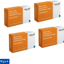 zee lab Zeeglow Max Kojic Acid, Vit E & Glutathione Soap 75g | Remove Tan & Pigmentation image 1