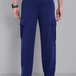 go devil Men Printed Dark Blue Track Pants image 2
