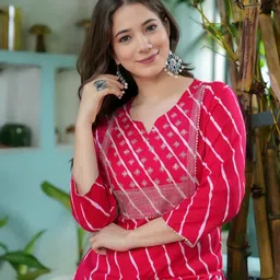 wawlooks Women Floral Print Viscose Rayon Straight Kurta-picture-18