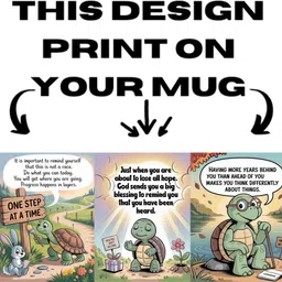 makekart Motivational Tortoise Wisdom Ceramic Coffee Cup Ceramic Coffee Mug image 2