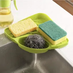 ronaka Multipurpose Kitchen Sink Corner Organizer Tray Drainer Rack Holder Collapsible Colander image 3