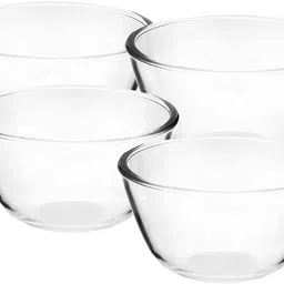 dsrpc Glass Mixing Bowl Borosilicate Round Glass Bowl for Kitchen & Dinning | Serving Bowl (500 ml each)-picture-13