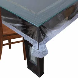 dasvilla PVC 6 Seater Self Design Table Cover image 3