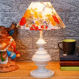 Multicolour Shade Table Lamp With Metal Base By Foziq image 1