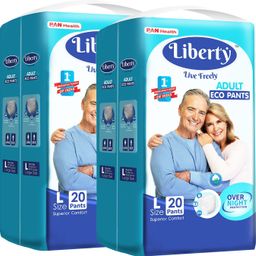 liberty Eco Pants Unisex, Waist Size (75-140 cm | 30-55 Inches) (Pack of 2) Adult Diapers - L-picture-34