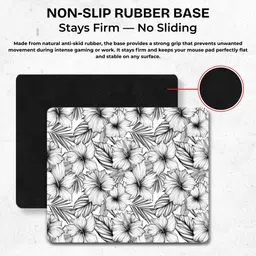 Pawsome Creations Floral Printed Mouse Pad Non Slip Base Mousepad image 4
