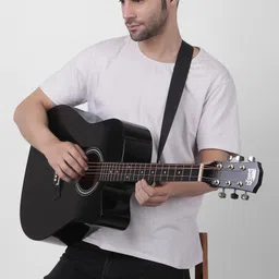 intern 41 inches Black Cutaway Shape Acoustic Guitar with truss rod. Acoustic Guitar Linden Wood Hard Wood Right Hand Orientation-picture-36