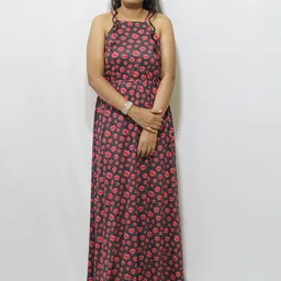 finian Women Fit and Flare Multicolor Maxi/Full Length Dress image 1