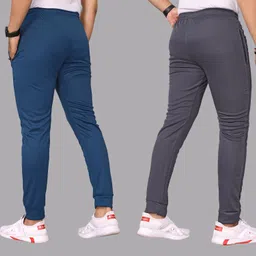 anand Pack of 4 Men Chevron/Zig Zag Multicolor Track Pants image 3