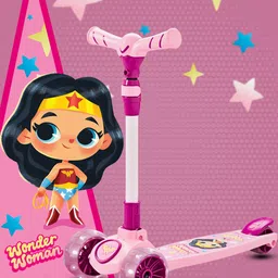 miss & chief Wonder Woman 3-Wheel Kids Scooter with LED Wheels & Adjustable Height-picture-27