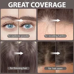 fllek Hair Line Powder for Hair & Beard Root Concealer & Black Hair Coverage for Men , NATURAL BLACK image 4