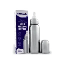 littlepooh Premium Steel Bottle for Milk Feeding Bottle BPA Free for Babies - 240 ml-picture-18