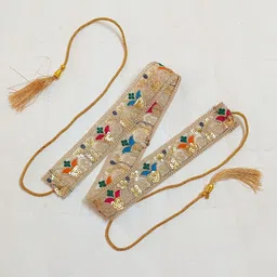 justin dustin Women Gold Fabric Belt image 3