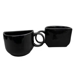 aarambh stories Black Ceramic (Set Of 6) Tea Cup image 3