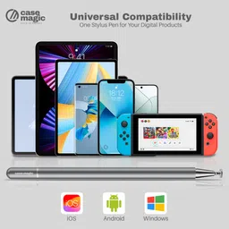 Case-Magic 2 in 1 Universal Stylus pen with Fine Point Disc Tip+Micro-Knit Hybrid Fiber Tip Stylus image 5
