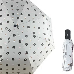 infispace Umbrella For 23 Inch Large Size 3-Fold Umbrella,Silver ColorFor Sun & Rain Umbrella image 3