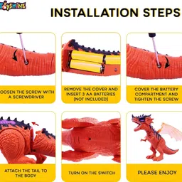 joyhub Mist Spray Function Moving Wings Lights and Roaring Sound Electric Dino image 3