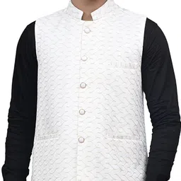 nadwi garments Embroidered Men Waistcoat image 1