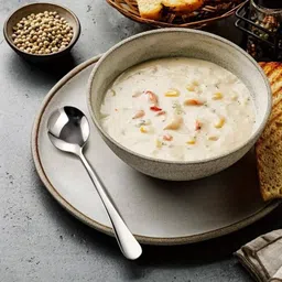 haniza mehtab 6 soup spoon steel Stainless Steel Soup Spoon, Dessert Spoon Set image 3