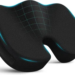 woomzy CoccyxSeat Cushion Memory Foam Sciatica Relief Hip Support Back / Lumbar Support Back / Lumbar Support image 1