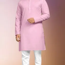 biswas trend Men Solid Cotton Blend Straight Kurta-picture-17