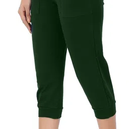 thirteen eleven Women Dark Green Capri-picture-20