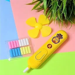 bonafide Yellow SuperHero Themed Electric Eraser w/Fan & Extra Refills for Kids & Adults Cordless Electric Eraser-picture-23