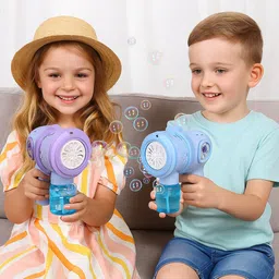 craftootoys Automatic Bubble Gun Machine for Kids, Indoor Outdoor Bubble Maker Automatic Bubble Gun Gag Toy image 5
