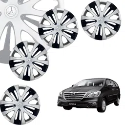 hotrenz CAR WHEEL CAP/ WHEEL COVER ERTIGA OLD DEGINE "SILVER_BLACK_COLOUR" 15 INCH Wheel Cover For Toyota Innova, Bolero, Zest, Polo, Ertiga, Manza, SX4, Sumo, Etios, Baleno, Xylo, Glanza V image 1