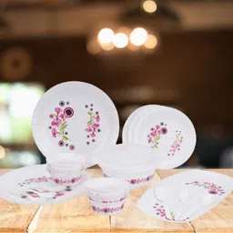 blackmoon Pack of 21 Plastic Trio Round Dinner Set Dinner Set image 2