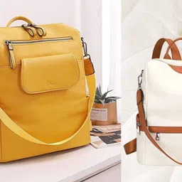 spinsell Medium 24 L Backpack Stylish Leather Backpack for College Office Travel Anti Theft-picture-29