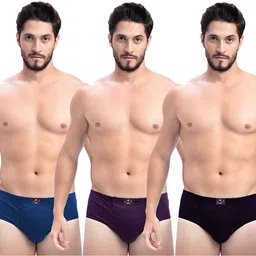 milton Pack of 3 Solid Men Brief image 1