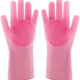 Eastern Club Reusable Rubber Silicon Household Safety Wash Scrubber Heat Wet and Dry Disposable Glove image 2