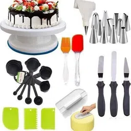 1 Silicone Brush, 1 Silicone Spatula,1 Palette Knife, 1 Bread Mould, 1 pc Muffin Mould (6 Pc) Kitchen Tool Set-image-12