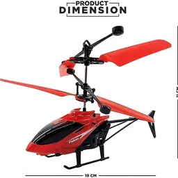 vihu RC_Kids Plastic Induction Type 2-in-1 Flying Helicopter with Remote46 image 4