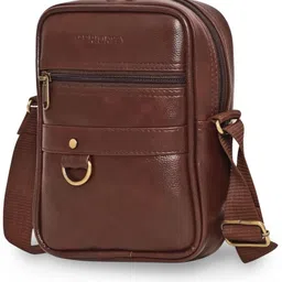 priority Brown Men Sling Bag Pebble 014 Brown image 2