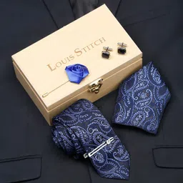 LOUIS STITCH Silk Cufflink & Tie Pin Set image 2