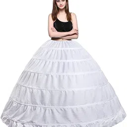 dollfashion Women Applique Layered White Skirt-picture-15
