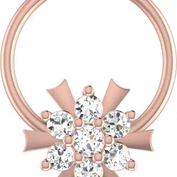 avsar Omisha 14kt Cubic Zirconia Rose Gold Nose Wire image 1
